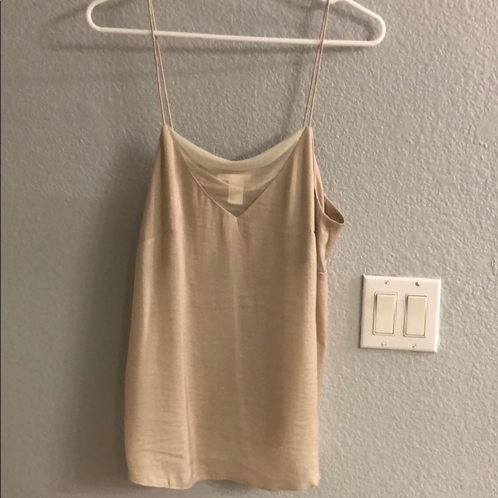 H&M thin strap camisole with mesh detail.